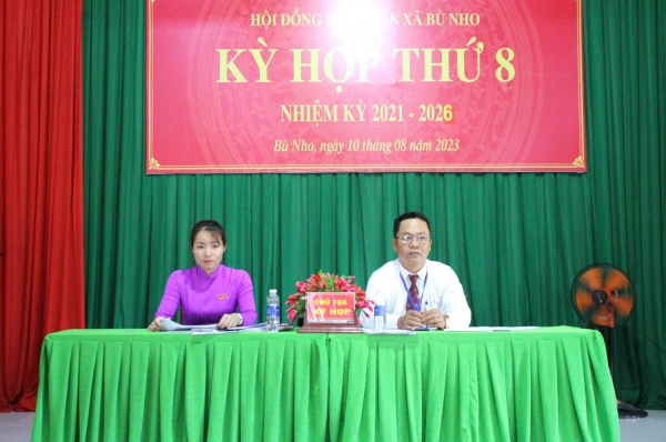 HĐND XÃ BÙ NHO TỔ CHỨC KỲ HỌP THỨ 8.