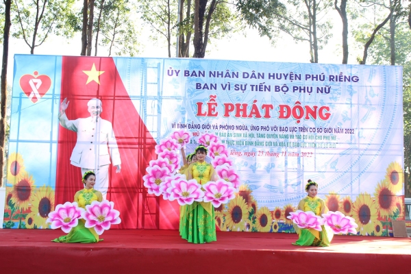 HUYỆN PHÚ RIỀNG PHÁT ĐỘNG VÌ BÌNH ĐẲNG GIỚI VÀ PHÒNG NGỪA, ỨNG PHÓ VỚI BẠO LỰC TRÊN CƠ SỞ GIỚI NĂM 2022.