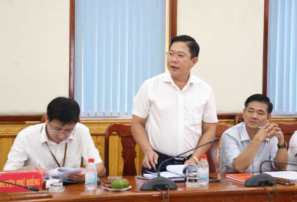 PHÓ CHỦ TỊCH UBND TỈNH TRẦN VĂN MI LÀM VIỆC VỚI HUYỆN PHÚ RIỀNG VỀ TÌNH HÌNH PHÁT TRIỂN KINH TẾ- XÃ HỘI 9 THÁNG ĐẦU NĂM 2023.