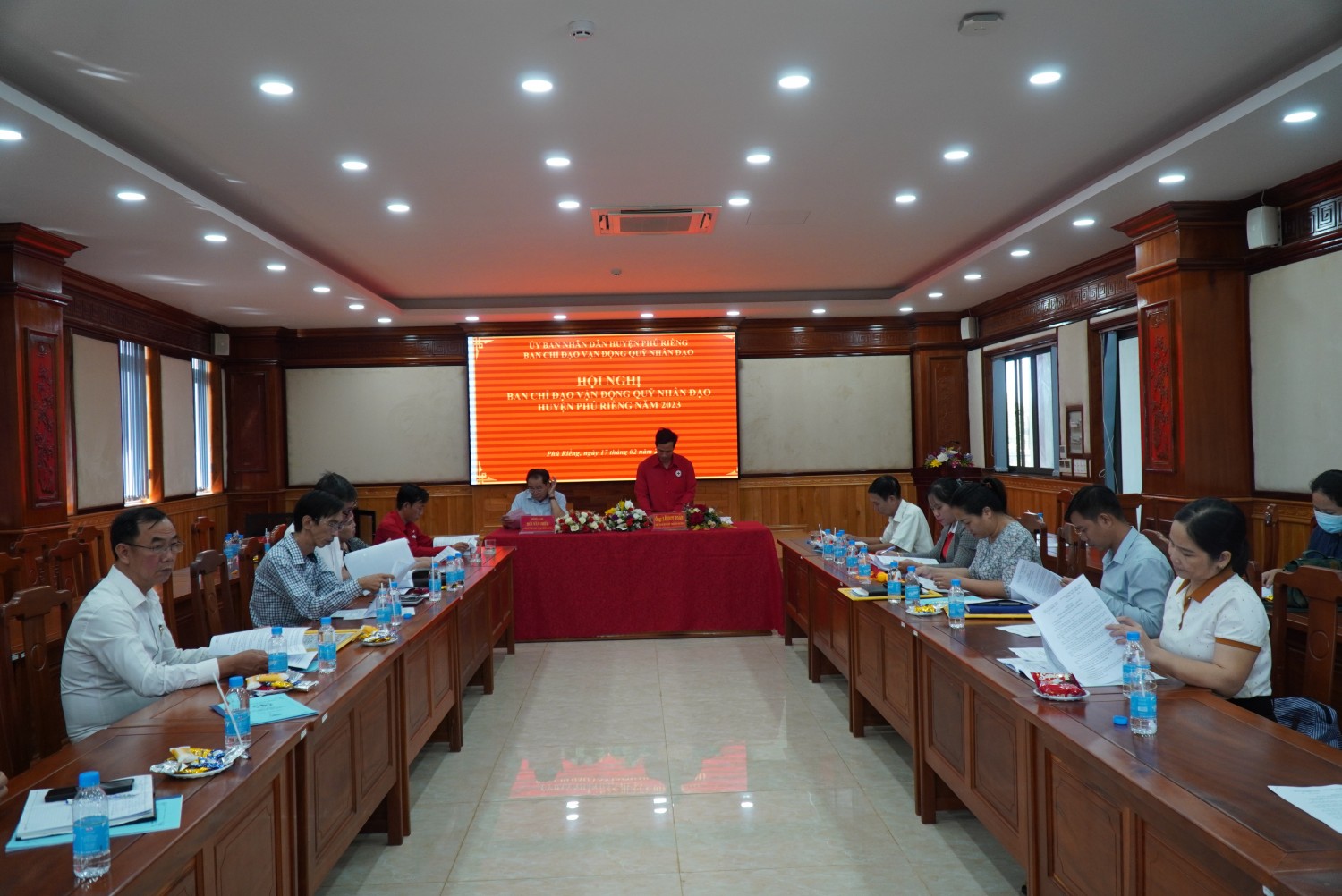 Họp Ban chỉ đạo vận động quỹ nhân đạo huyện Phú Riềng năm 2023