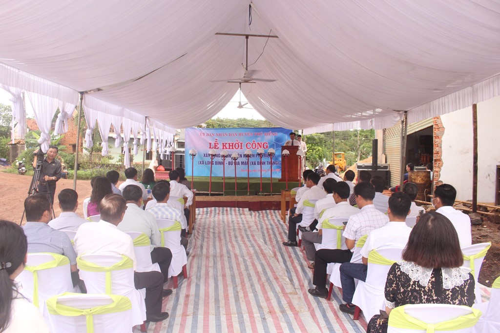 KHỞI CÔNG ĐƯỜNG LIÊN HUYỆN PHÚ RIỀNG (XÃ LONG BÌNH) – BÙ GIA MẬP (XÃ BÌNH THẮNG)